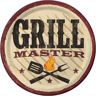 Creative Converting 8 Count Paper Dessert Plates, BBQ Master