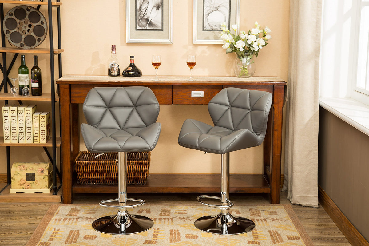 Roundhill Furniture Grey / 20.5 x 20.63 x (35-43.25) / Contemporary Barstools