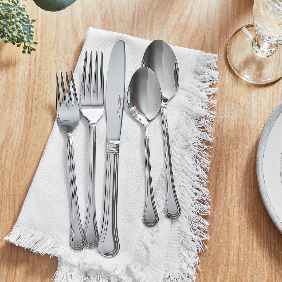 65-Piece Astley Flatware Set by HENCKELS – 65-pc, Stainless Steel, Pack of 65, Model 22515-365
