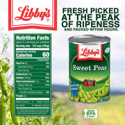 Sweet Peas Cans by Libby's – 15 Ounce (Pack of 12), Pack of 12
