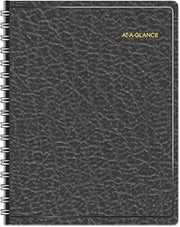 AT-A-GLANCE Daily Appointment Book / Planner 2017, Wirebound, 24-Hour, 8-1/2 x 10-7/8 Inches, Black (70-214-05)