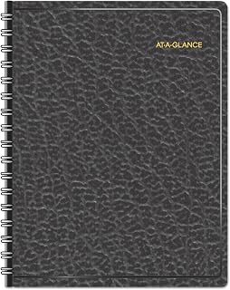 AT-A-GLANCE Daily Appointment Book / Planner 2017, Wirebound, 24-Hour, 8-1/2 x 10-7/8 Inches, Black (70-214-05)