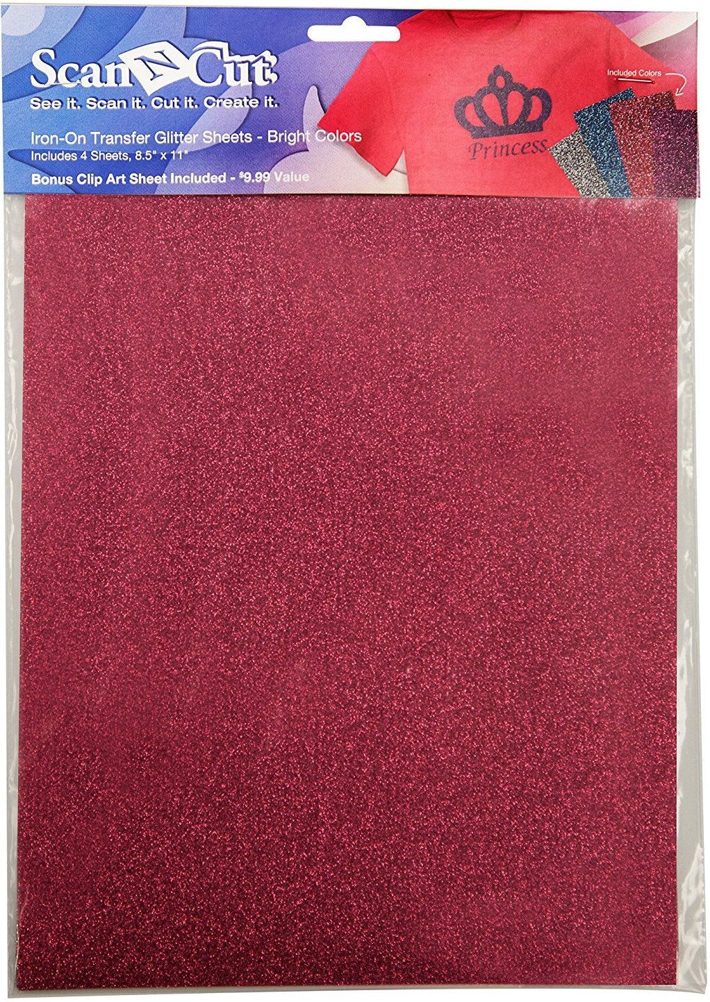 ScanNCut Iron-On Transfer Glitter Sheets by Brother – Iron, Milti, Model CATG02
