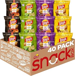 Lay's Potato Chips, Classic Chips Variety Pack, 1 Ounce (Pack of 40)