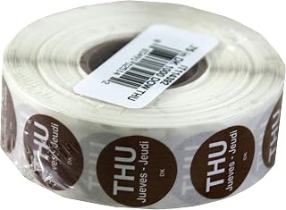 DayMark Safety Systems IT1143924 Day of the Week 3/4" Circle Permanent Label, THU (Roll of 1,000)