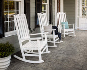® Nautical Porch Rocking Chair in Slate Grey by Polywood – 2' 3.18" x 3' 6" x 4' 5.88", High Density Polyethylene (HDPE), Slate Grey, Model R145GY