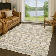 Addison Rugs Chantille ACN2436 Ivory 8' x 10' Indoor/Outdoor, Machine Washable, Easy Clean, Non Shedding, Bedroom, Living Room, Dining Room, Kitchen, Patio Rug