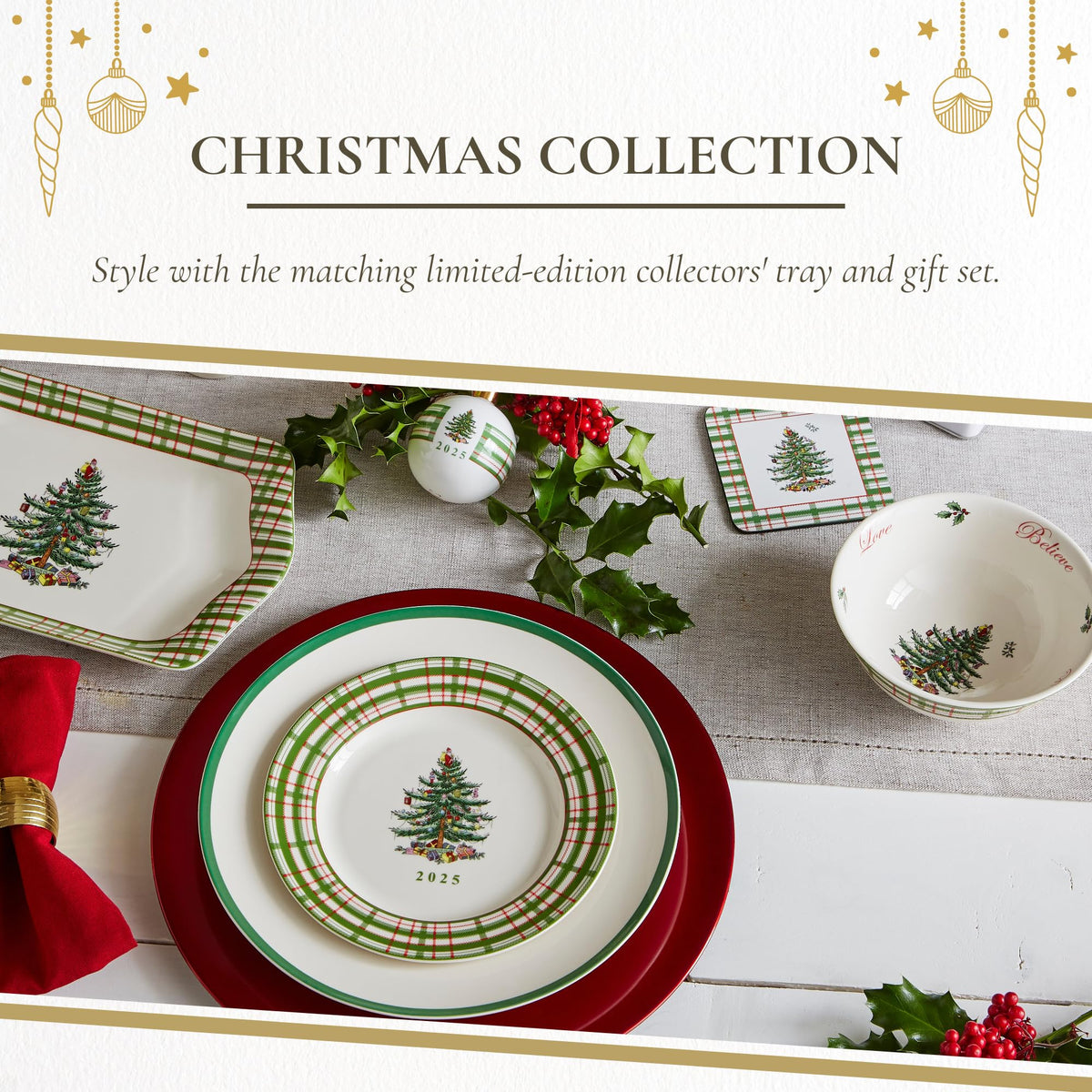 Spode Christmas Tree Revere Bowl, 27 Ounce Porcelain, Multicolor