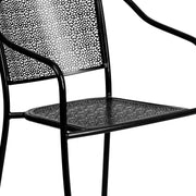 Flash Furniture Black / 35.5" / 4 Round Chairs + Square Table Dining Sets