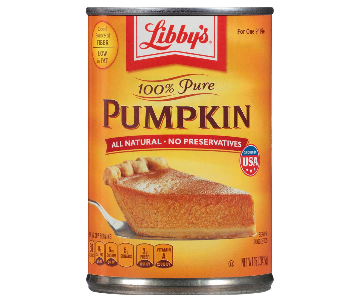 100% Pure Pumpkin - 15oz by Libby's – 15 Ounce (Pack of 2), Pack of 2