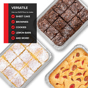 (30 Pack) Disposable Aluminum Pans 9x13 Shallow by Stock Your Home – Shallow, Aluminum, Silver, Pack of 30, Model Stock Your Home
