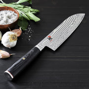 Kaizen II 7-inch Santoku Knife by MIYABI – 8", FC61 high-carbon stainless steel, Stainless Steel, Model 34684-183