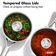 OXO Pots and Pans Set + PFAS-Free / 10-Piece Cookware Pots and Pans Set / Black Cookware Sets
