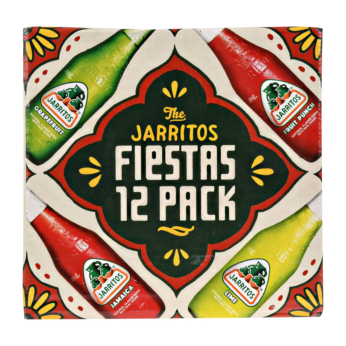 Mexican Soft Soda Drink 12oz Glass Bottle Variety Pack (Party Pack 12 Ct) by Jarritos – 12.5 Fl Oz (Pack of 12), green, Pack of 12
