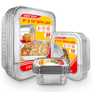 Stock Your Home Assorted 40 Pack w/ Lids / Red / With Lids Disposable Cookware