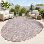 JONATHAN Y Rustic Abstract Indoor Outdoor Area Rug 5X8 Beige/Red, Callan Modern for Backyard, Patio, Porch, Easy-Cleaning, High Traffic, Pet-Friendly, Non-Shedding (SHP202C-5)
