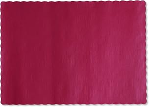 Hoffmaster 310521 Paper Placemat, 13-1/2" Length x 9-1/2" Width, Scalloped Edge, Red (Case of 1000)
