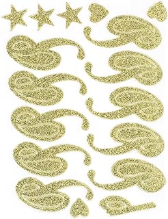 Reliant Ribbon Floral Accessories - Script Characters Std - Letters & Numbers Rd, Gold, Std, 1 Piece