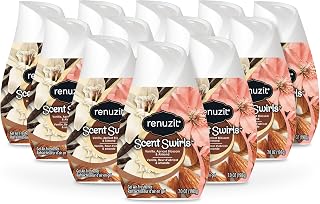 Renuzit Scent Swirls Air Freshener Gel, Vanilla, Apricot Blossom & Almond, 7 Ounces (12 Count)