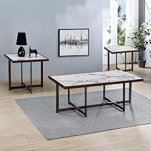 Steve Silver Kayley 3-Piece Coffee & End Table Set in White