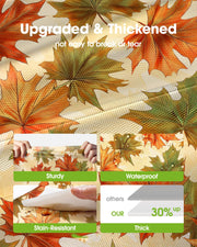 Pureegg Plastic Tablecloth, 54 x 108 Inch Rectangle, Autumn Maple