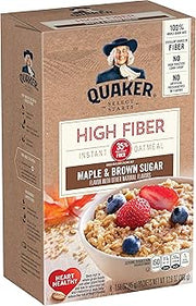 Quaker High Fiber Instant Oatmeal - Maple & Brown Sugar (2 pack)