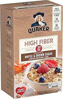 Quaker High Fiber Instant Oatmeal - Maple & Brown Sugar (2 pack)