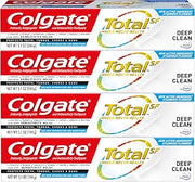 Colgate Total Toothpaste with Stannous Fluoride and Zinc, Multi Benefit Toothpaste with Sensitivity Relief and Cavity Protection, Deep Clean - 5.1 ounce (4 Pack)