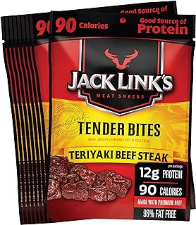Jack Link's Premium Cuts Beef Steak Tender Bites, Teriyaki, 1.25 Ounce (Pack of 10)