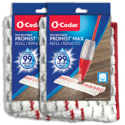 ProMist MAX Washable Refill (Pack - 2) by O-Cedar – 2 Count (Pack of 1), Microfiber, White, Pack of 2, Model 163113