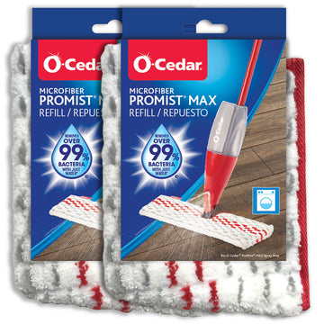 ProMist MAX Washable Refill (Pack - 2) by O-Cedar – 2 Count (Pack of 1), Microfiber, White, Pack of 2, Model 163113