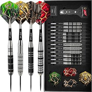 Steel Tip Darts, 12 Pack, 4 Weights, Multi-Zone Grips, Urban Legends