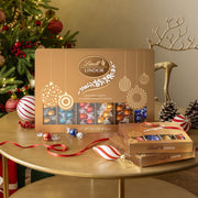 LINDOR Holiday Deluxe Assorted Chocolate Candy Truffles Gift Box by Lindt – 0.42 Ounce (Pack of 36), Pack of 36