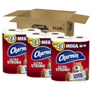 Ultra Strong Toilet Paper 18 Mega Rolls by Charmin – Mega, Paper, white, Pack of 18