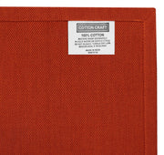 Cotton Craft Cloth Napkins, 17 x 17 Inch, Terracotta Set of 12