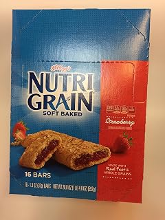Nutri Grain Kellogg's Nutri-Grain Soft Baked Breakfast Bars, Strawberry, Indv Wrapped 1.3 Oz Bar, 16/box
