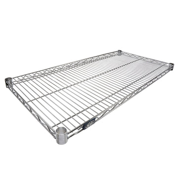 Additional Wire Shelf for Wire Shelving Units by Nexel – 18"W x 24"L, Alloy Steel, Chrome, Model S1824C