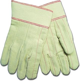 MCR Safety 9018CDPC Nap In Polyester/Cotton Corded Double Palm Men's Gloves