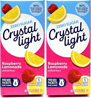 Crystal Light Raspberry Lemonade, 12-Quart 1.8-Ounce Canister (Pack Of 2)