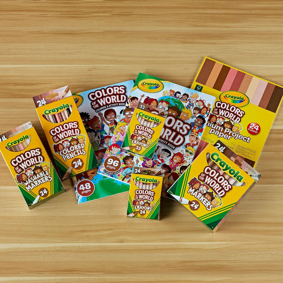 Colors of the World Markers 24 Count by Crayola – 24 Count (Pack of 1), Plastic, Multi, Model 587810
