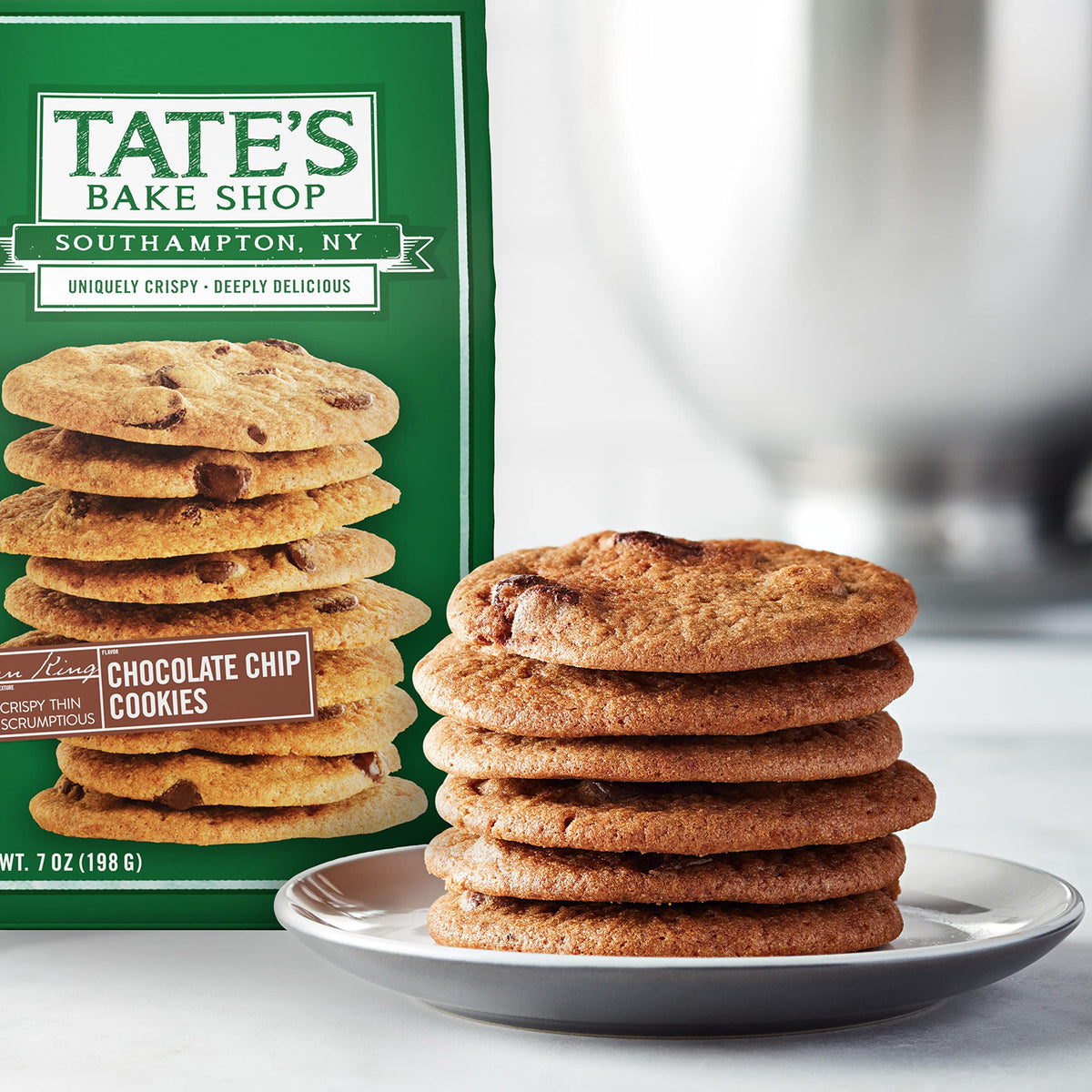 Thin & Crispy Cookies by Tate's Bake Shop – 7 Ounce (Pack of 12), Pack of 12
