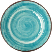 Mingle Resuable Plastic Plate Dinner Plate with Pottery Style for Home and Restaurant by Carlisle FoodService Products – Dinner Plate11 Inches, 0.49732 ounces, Melamine, Aqua