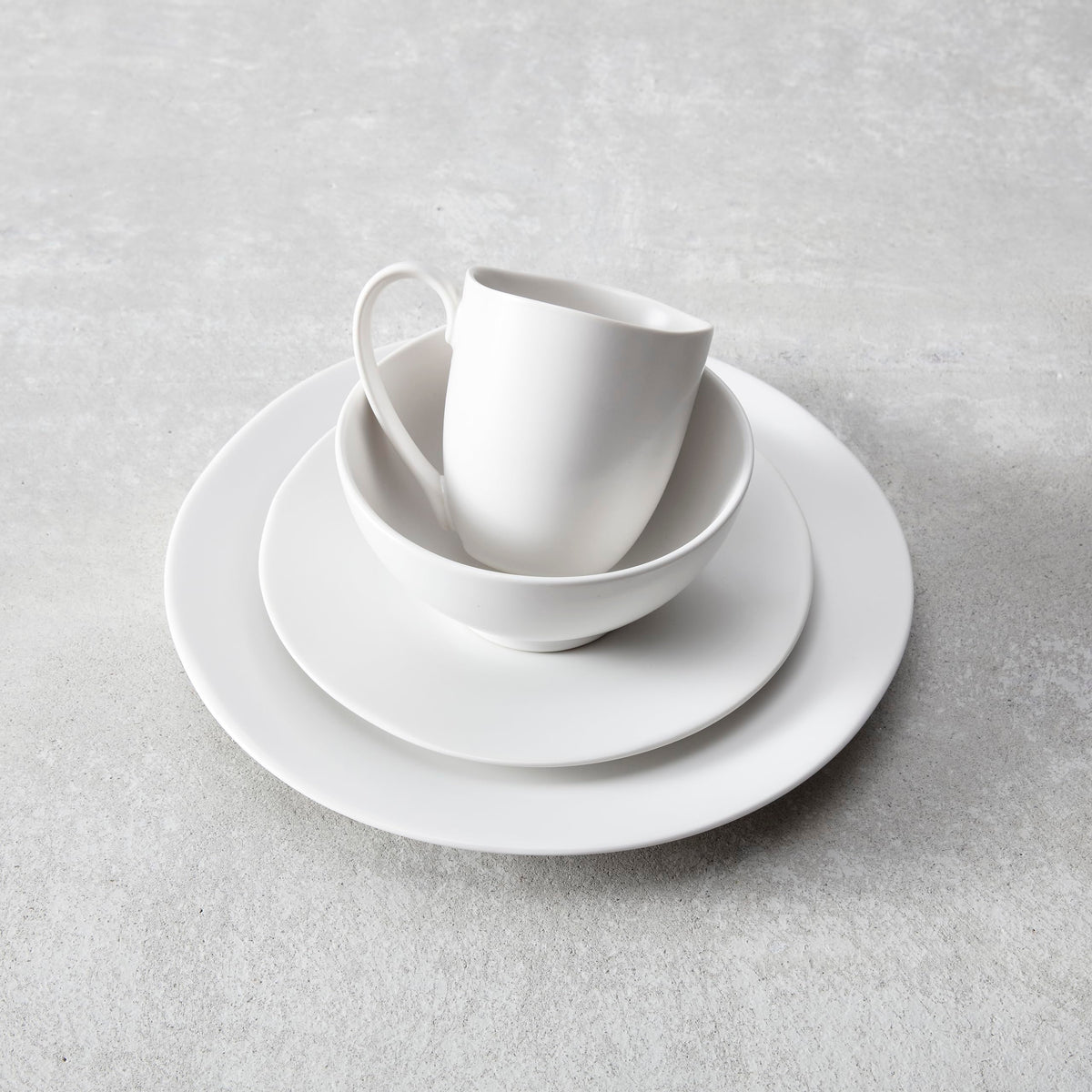 Heirloom Stoneware 16 Piece Dinnerware Set by Fortessa – Service for 4, Stoneware, Linen, Pack of 16, Model STN.8000.4.DSET