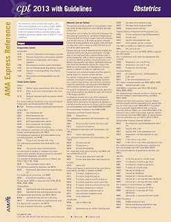 CPT 2013 Express Reference Coding Card Obstetrics