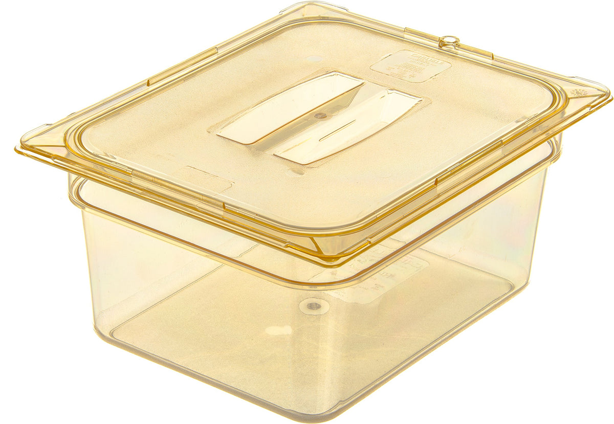 High Heat Food Pan by Carlisle FoodService Products – Half Size (Pack of 1), 8.7 quarts, Amber, Model 10422B13