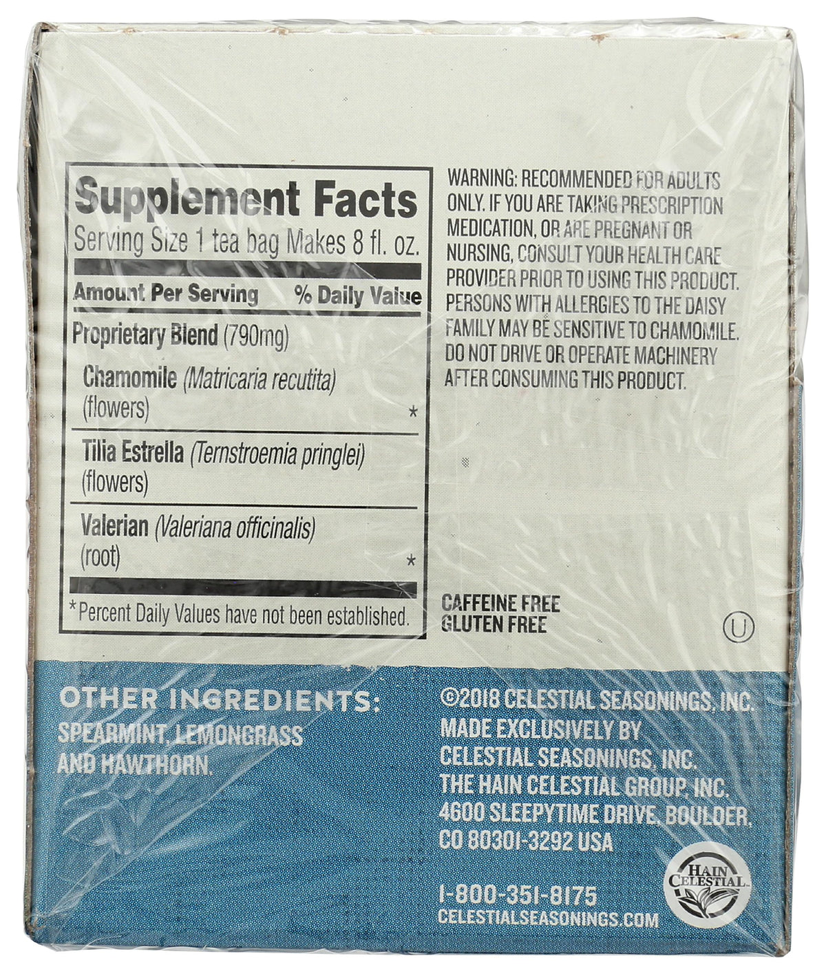 Celestial Seasonings Chamomile / 20 Count (Pack of 1) / 1 Herbal