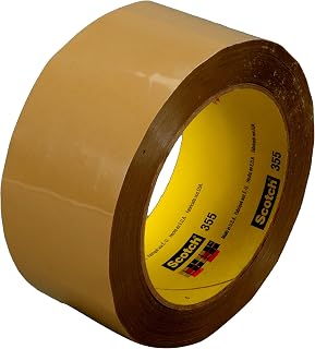 Scotch 31863-case Box Sealing Tape 355 Reslit Roll TJT, 12" x 1500 yd., Amtec only, Rubber, Clear