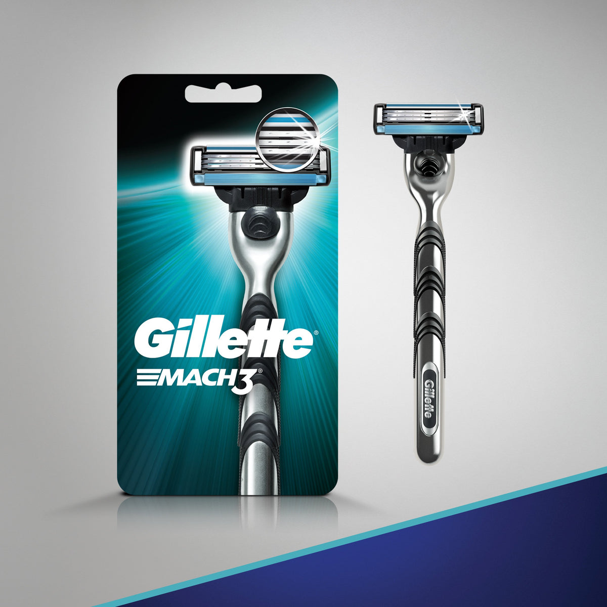 Mach3 Men's Razor by Gillette – 1 Count (Pack of 3), Black