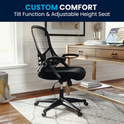 Flash Furniture Black / Set of 1 / Contemporary Home Office Desk Chairs