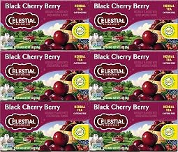 Celestial Seasonings Herbal Tea Bags, Black Cherry Berry, Flavored Tea Bags, 20 Count (Pack of 6)